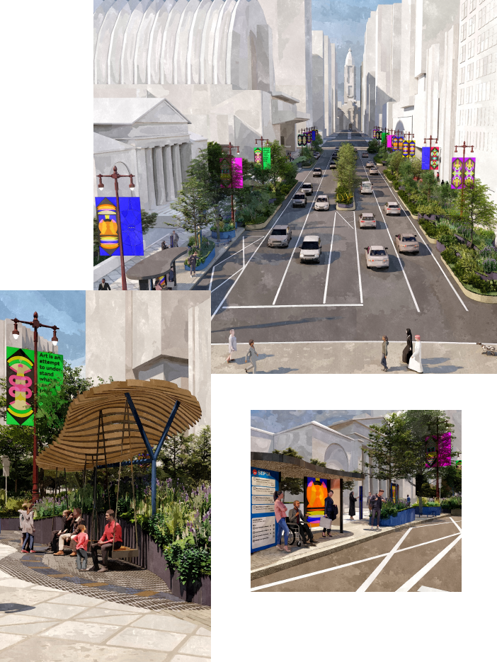 3D renderings of the Ave