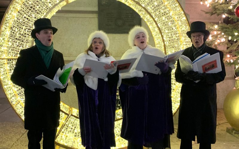 Carolers Singing on Broad Street